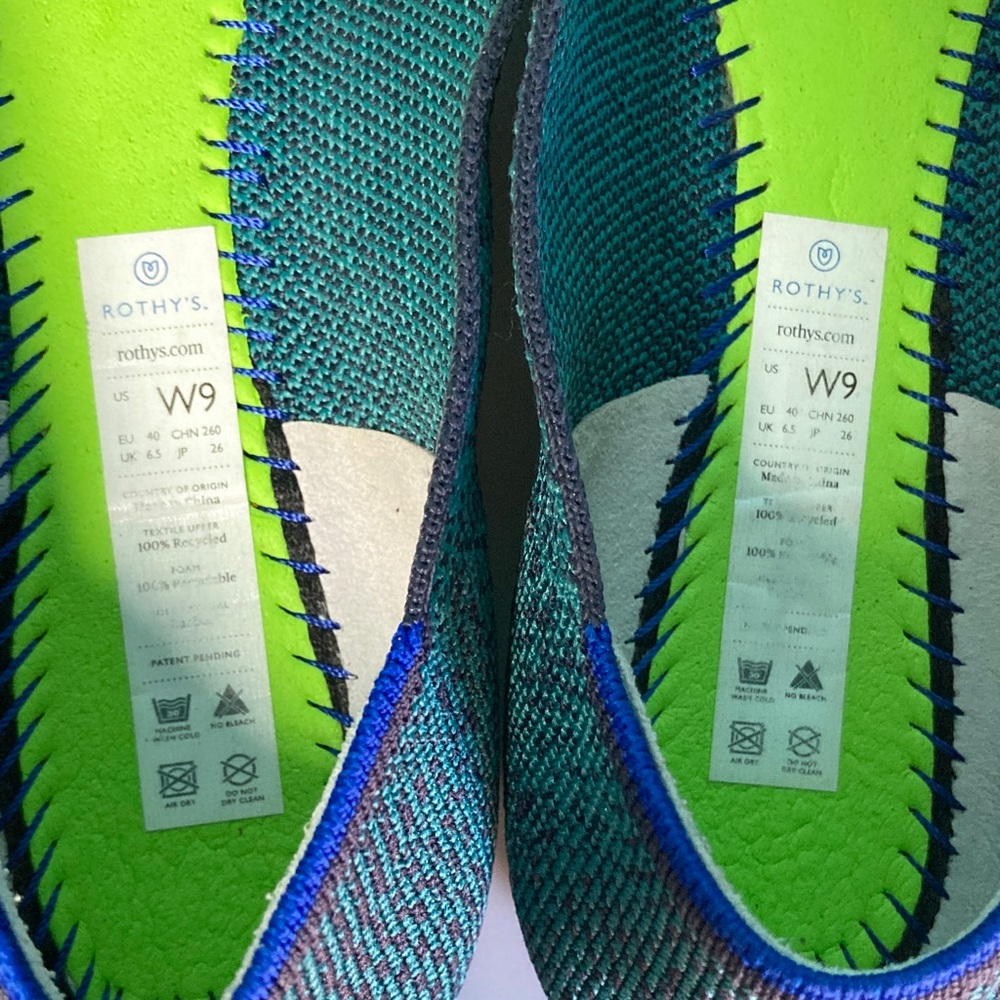 Green Pointy Toe Rothy’s Fits Womens Size 8 / 38.5 - Picture 6 of 12